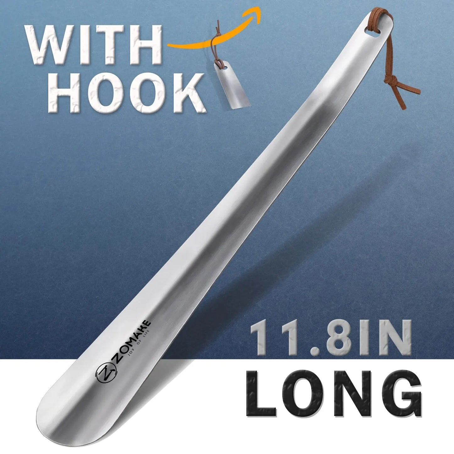 30CM Metal Shoe Horns Long Handle Shoehorn Quality Stainless Steel Shoe Spoon Lifter Shoe Helper Aid Tool Shoe Accessories