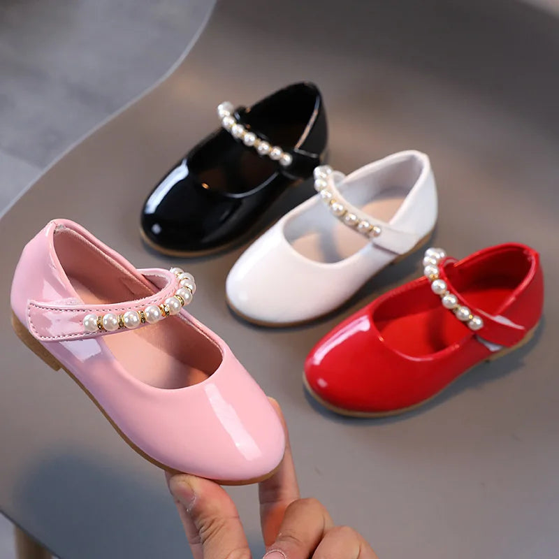 Zapatos Niña Girl Leather Shoes 2023 New Pearl Princess Shoe Fashion Mary Jane Shoe Lorita Shoe Girl Shoe Kid Shoe Girl Dresses