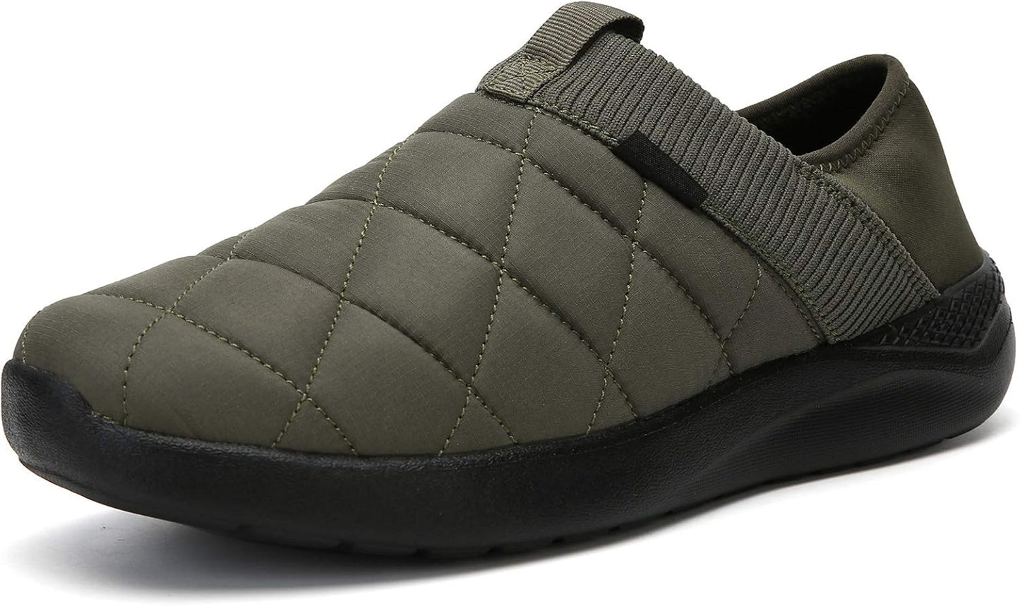 Slippers for Men and Womens Indoor House Shoes Plush Slip on Outdoor Garden Loafers