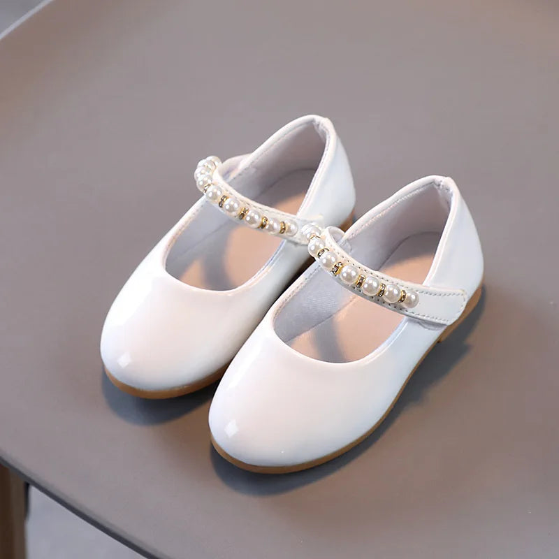 Zapatos Niña Girl Leather Shoes 2023 New Pearl Princess Shoe Fashion Mary Jane Shoe Lorita Shoe Girl Shoe Kid Shoe Girl Dresses