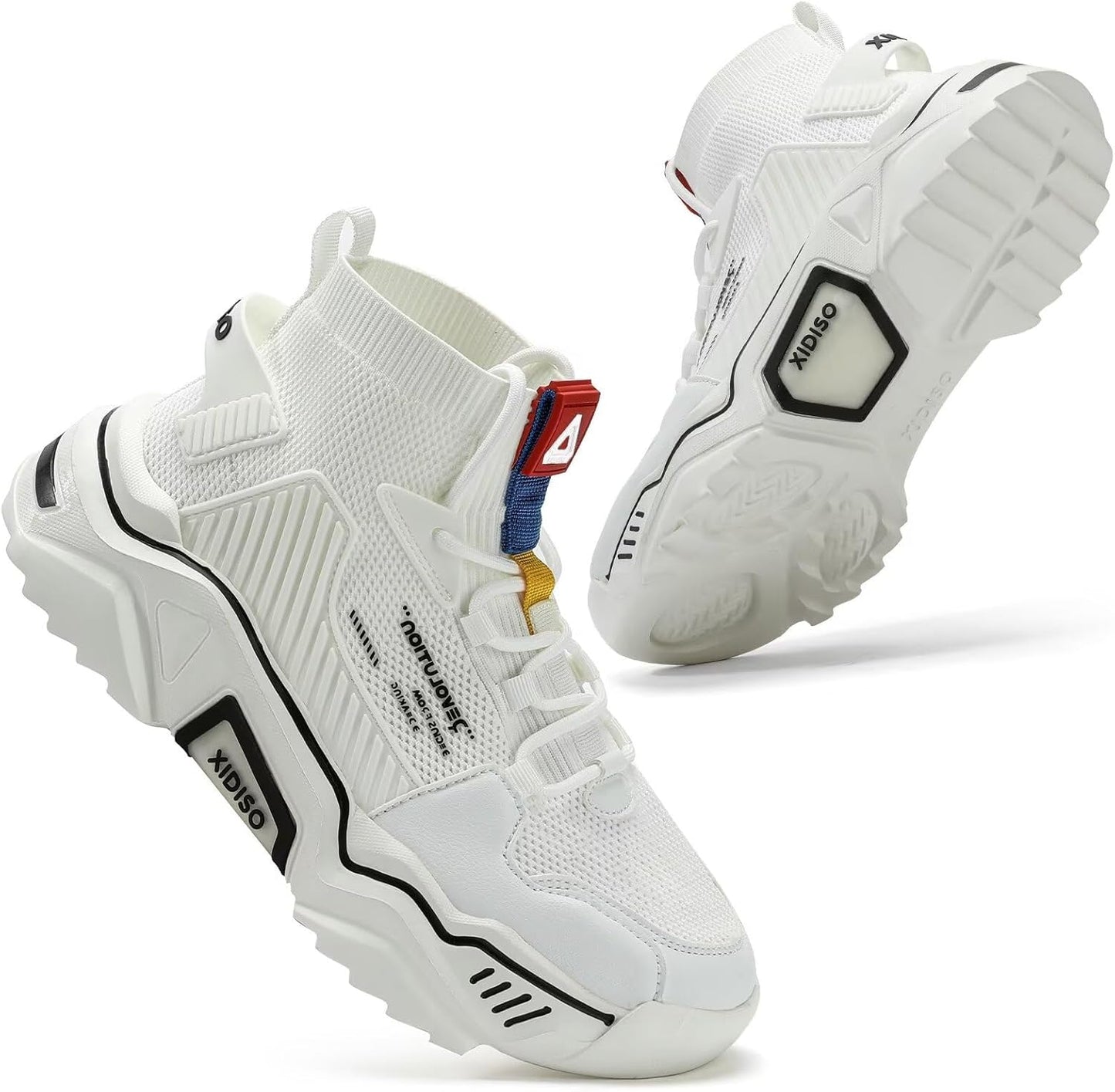 Fashion Shoes for Mens High Top Casual Walking Shoes Non Slip Breathable Mesh Lightweight Sneakers