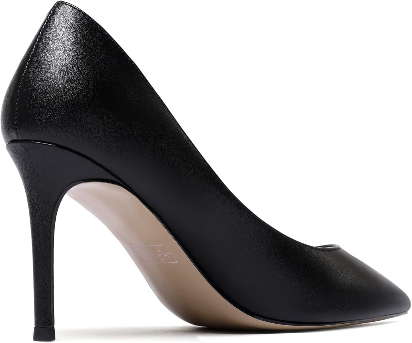 Women'S Matte Pointed Toe Slip on Stiletto High Heel Pumps Wedding Dress Shoes 3.5 Inch