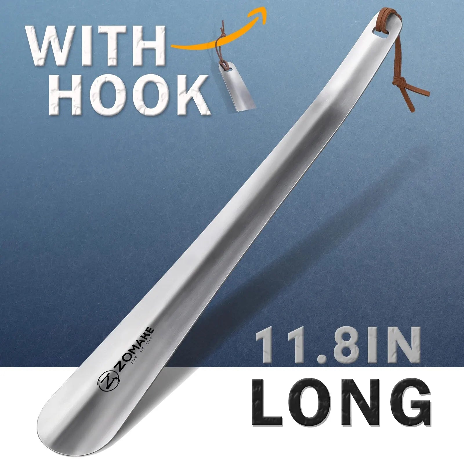 30CM Metal Shoe Horns Long Handle Shoehorn Quality Stainless Steel Shoe Spoon Lifter Shoe Helper Aid Tool Shoe Accessories