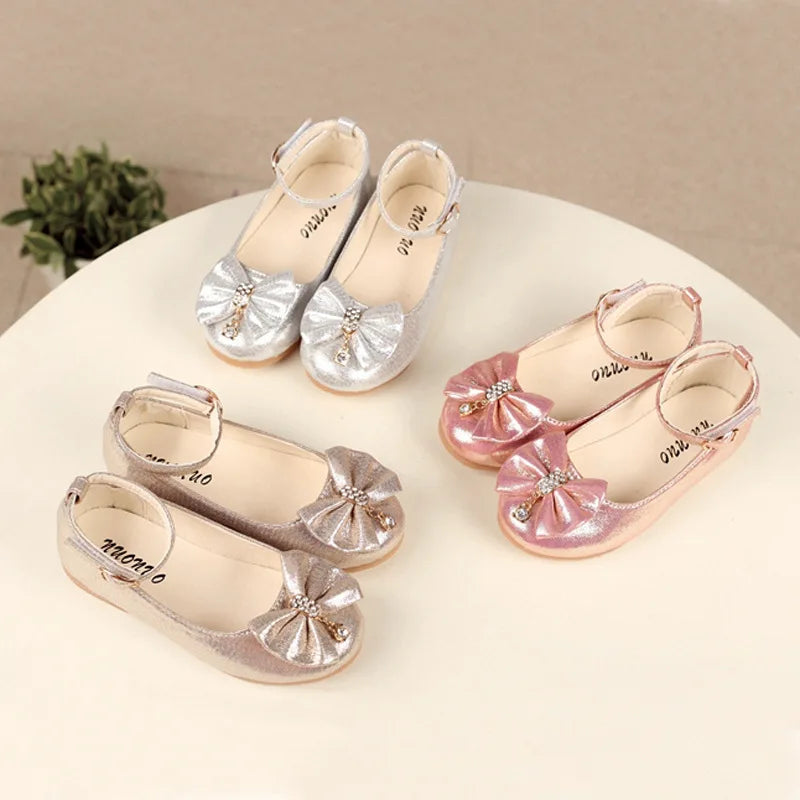 Lolita Girl Shoe 2023 Autumn Fashion Girl Princess Shoe Cute Mary Jane Shoe Bow Casual Flat Shoe Kid Shoe Soft Sole Leather Shoe