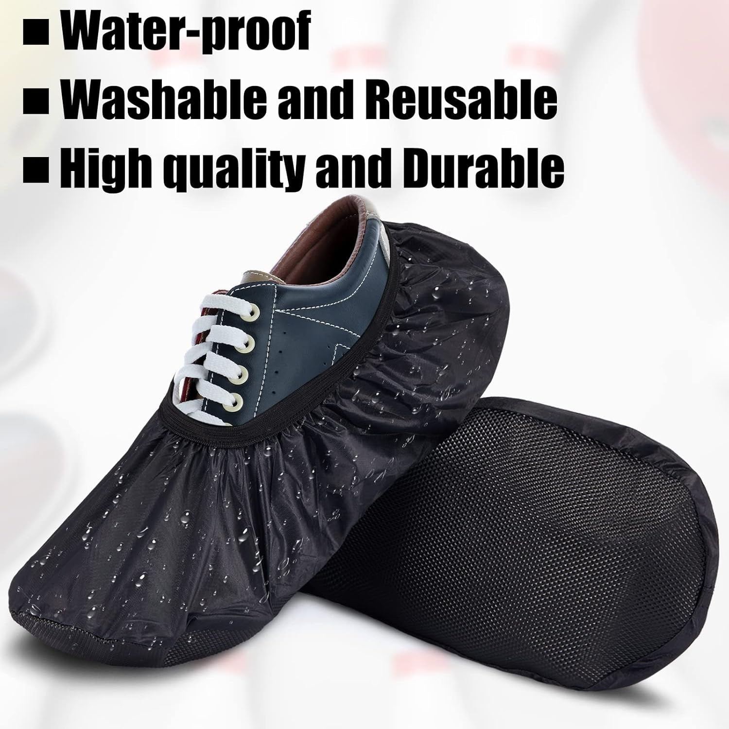 2 Pieces Bowling Shoe Covers for Sports Bowling Polyester Shoe Covers Protector Accessories for Men Women Game Sports Supplies