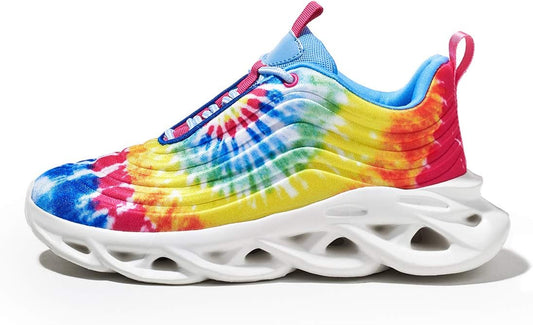 Women'S Chunky Platform Tie Dye Rainbow Sneakers Tennis Running Fashion Shoes