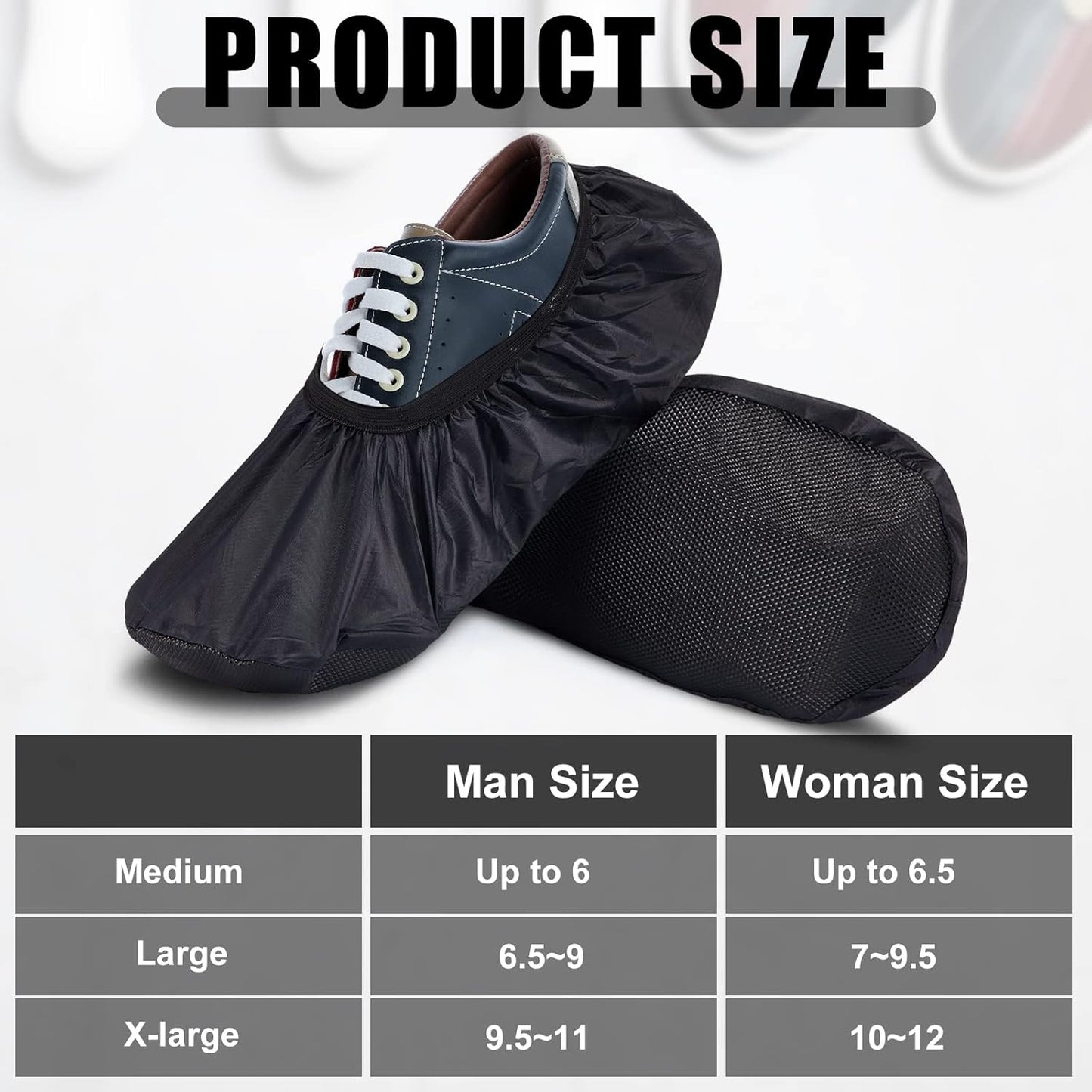 2 Pieces Bowling Shoe Covers for Sports Bowling Polyester Shoe Covers Protector Accessories for Men Women Game Sports Supplies