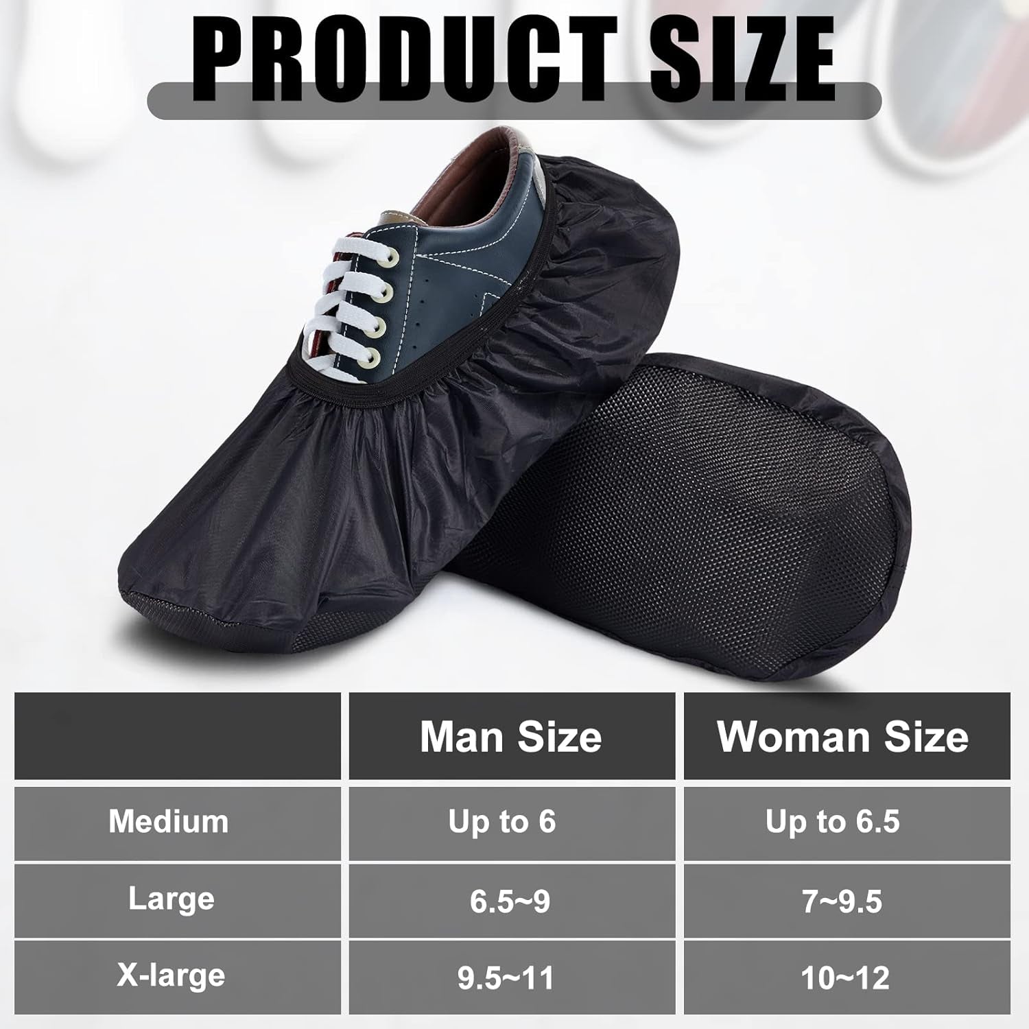 2 Pieces Bowling Shoe Covers for Sports Bowling Polyester Shoe Covers Protector Accessories for Men Women Game Sports Supplies