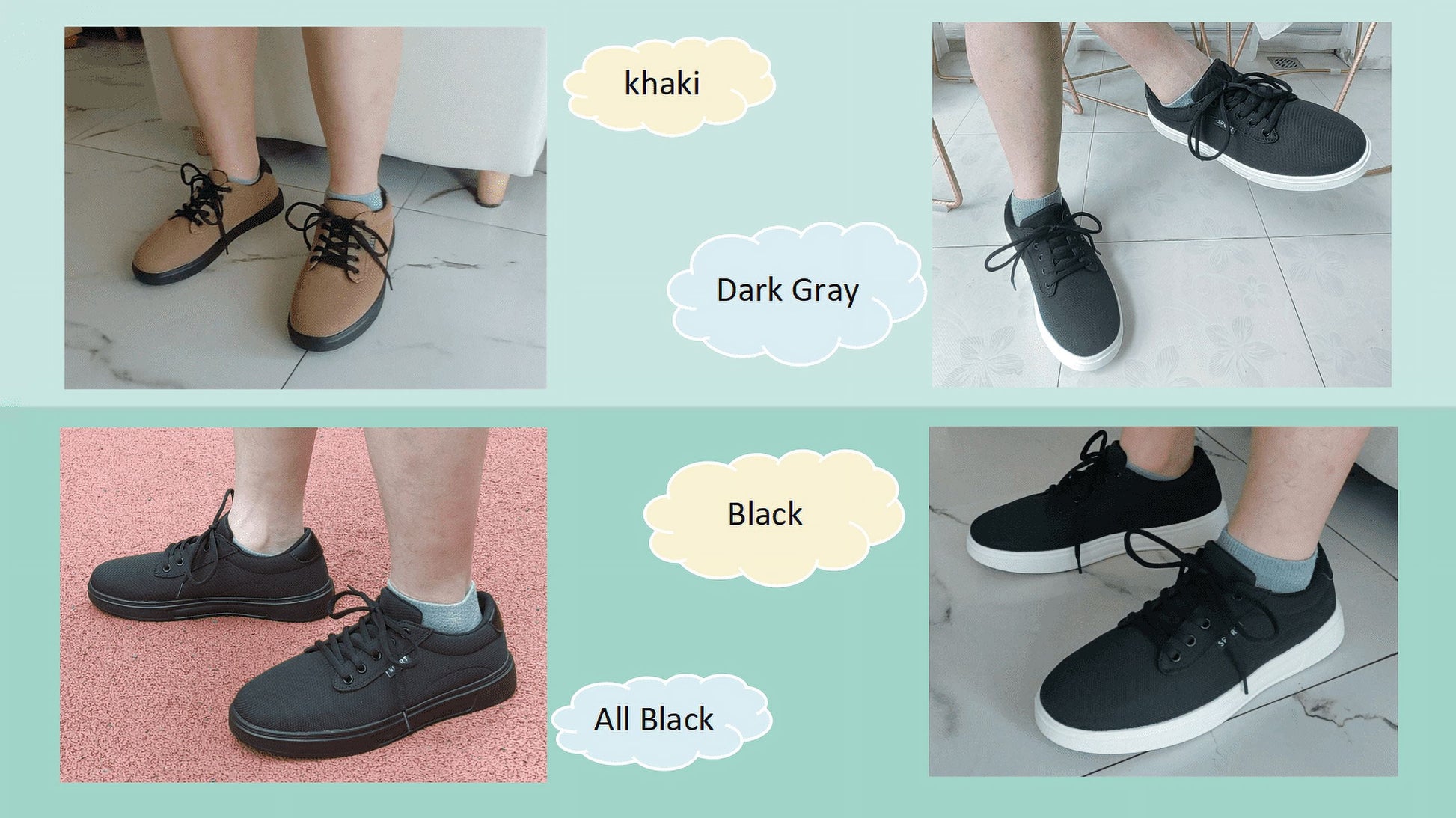 Men'S Dress Shoes Fashion Casual Shoes Lace-Up Canvas Sneakers All Black 10.5