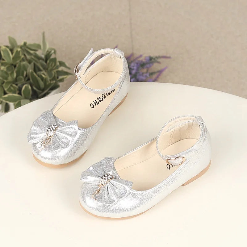 Lolita Girl Shoe 2023 Autumn Fashion Girl Princess Shoe Cute Mary Jane Shoe Bow Casual Flat Shoe Kid Shoe Soft Sole Leather Shoe