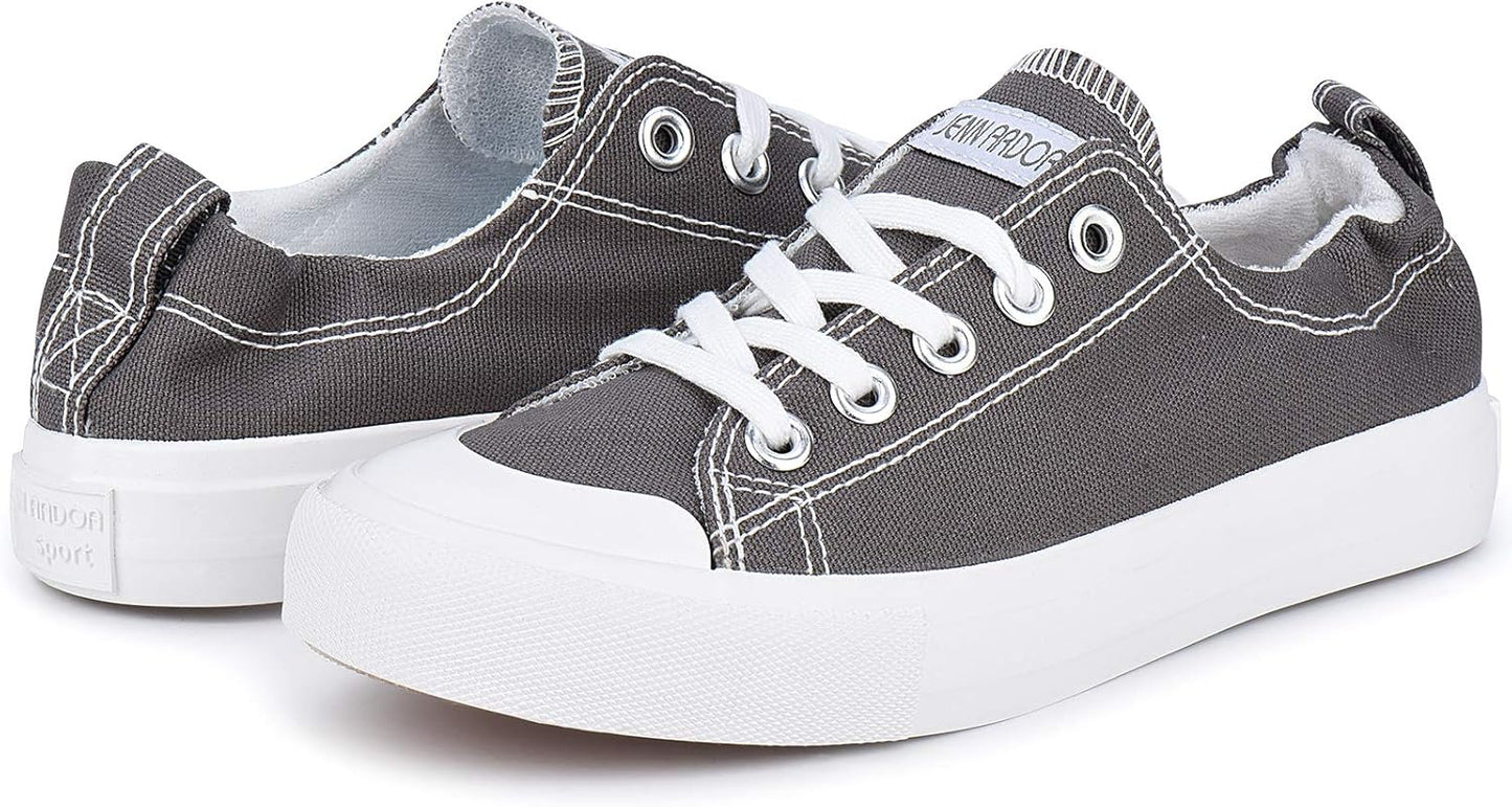 Women Canvas Shoes Low Top Walking Slip on Fashion Sneaker for Women Comfortable Flats Shoes