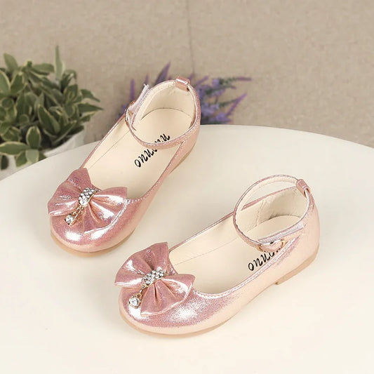 Lolita Girl Shoe 2023 Autumn Fashion Girl Princess Shoe Cute Mary Jane Shoe Bow Casual Flat Shoe Kid Shoe Soft Sole Leather Shoe