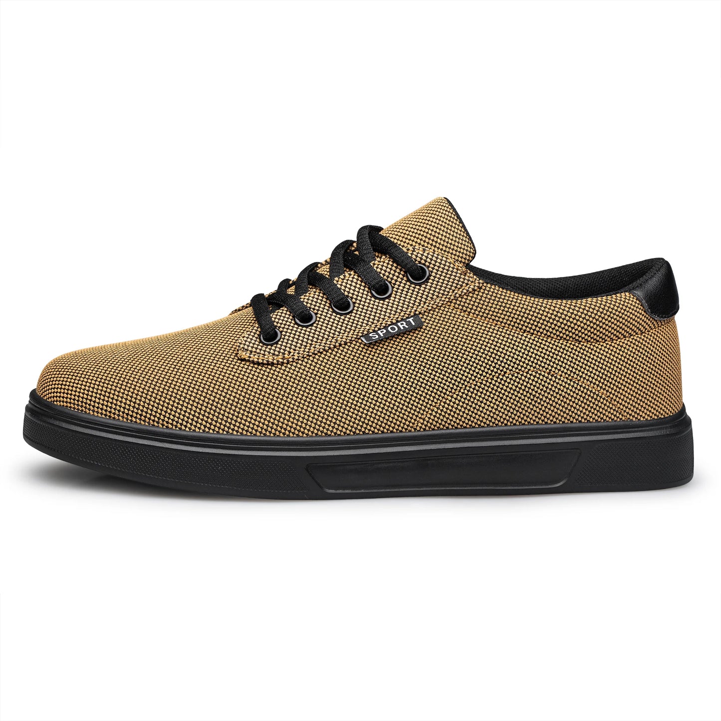 Men'S Dress Shoes Fashion Casual Shoes Lace-Up Canvas Sneakers Khaki 10.5